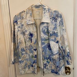 Coldwater Creek Jacket Two Pockets in Front, Lined, Zipper Closure